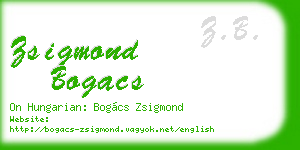zsigmond bogacs business card